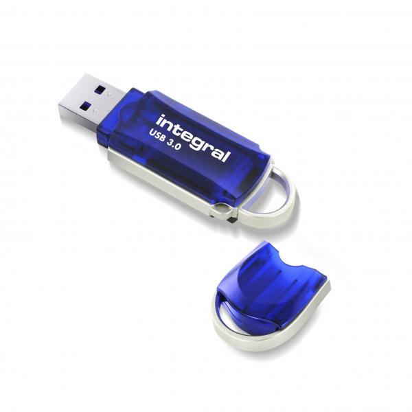 Integral INFD256GBCOU3.0 unità flash USB 256 GB USB tipo A 3.2 Gen 1 [3.1 Gen 1] Blu, Argento (256GB USB3.0 DRIVE COURIER BLUE UP TO R-120 W-30 MBS INTEGRAL)