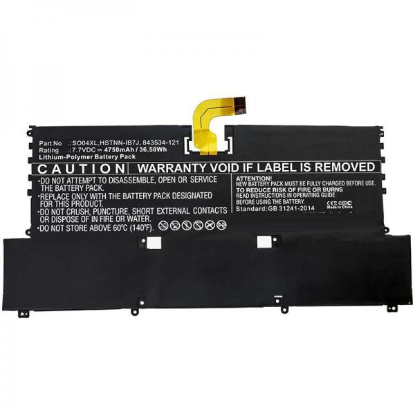 CoreParts MBXHP-BA0244 ricambio per laptop Batteria (Laptop Battery for HP 34.58Wh - 7.6V 4550mAh 35Wh Li-Pol 7.7V - 4550mAh Black for HP Notebook, Laptop F1D61EA#ABD, Spectre 13[2016], Spectre - War