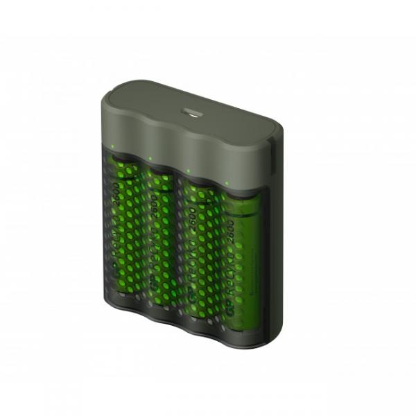 GP Batteries M451/270AAHCE-2WB4 carica batterie Batteria per uso domestico dC (BATTERY CHARGER - M451/270AAHCE-2WB4 M451 AA - M451/270AAHCE-2WB4, Nickel-Metal Hydride [NiMH], AA, AAA, 4 pc[s], Batter