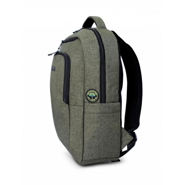 Urban Factory ECB34UF borsa per laptop 35,8 cm [14.1] Zaino Cachi (CYCLEE CITY EDITION: ECOLOGIC - BACKPACK FOR NOTEBOOK 13/14 KAKI)