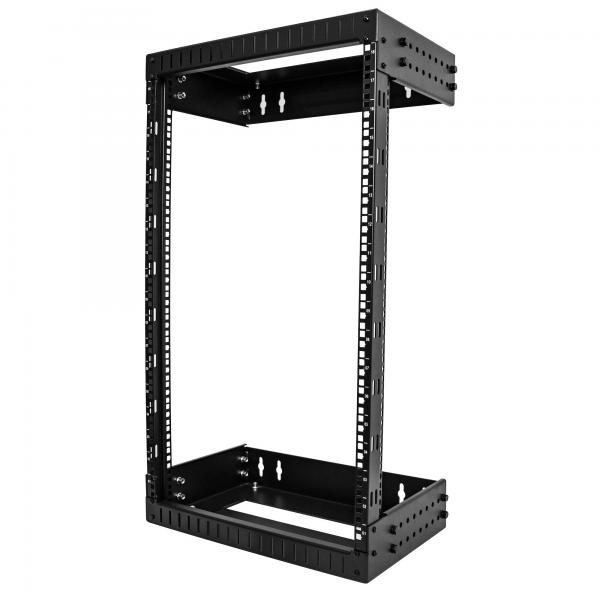 StarTech.com Armadio Rack a Muro 19 18U - Armadio di rete/Quadro rack 19 pollici a profondità regolabile 30-50cm - Resistente Server rack a parete a 2 montanti per AV/Dati/Telecomunicazioni/Attrezzat