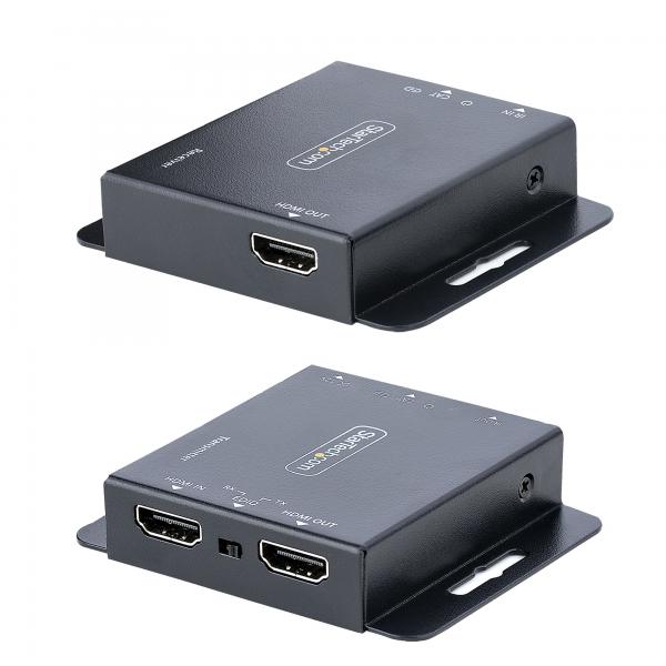 StarTech.com HDMI Extender via Ethernet 4K 30Hz/40m o 1080p/70m, Kit Extender HDMI via CAT6/CAT5, Estensione HDMI su IP con Power over Cable [PoE], Kit Trasmattitore e Ricevitore HDMI con IR e alimen
