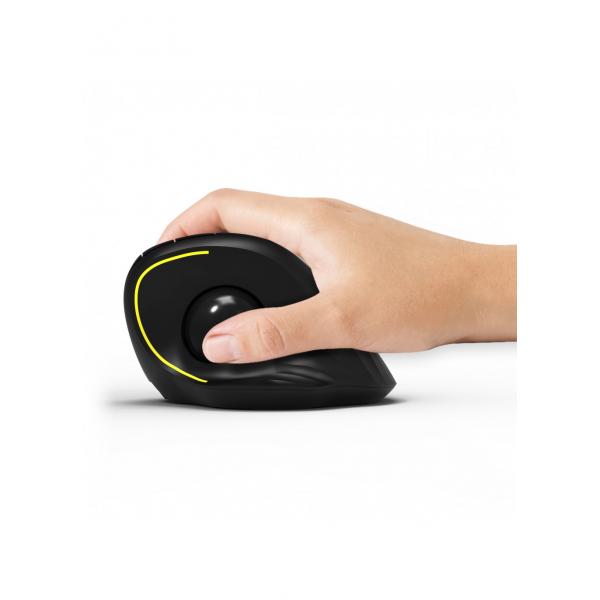 Port Designs 900719 mouse Ufficio Mano destra RF senza fili + Bluetooth Ottico 1600 DPI (MOUSE ERGONOMIC RECHARGEABLE - BLUETOOTH TRACK BALL)