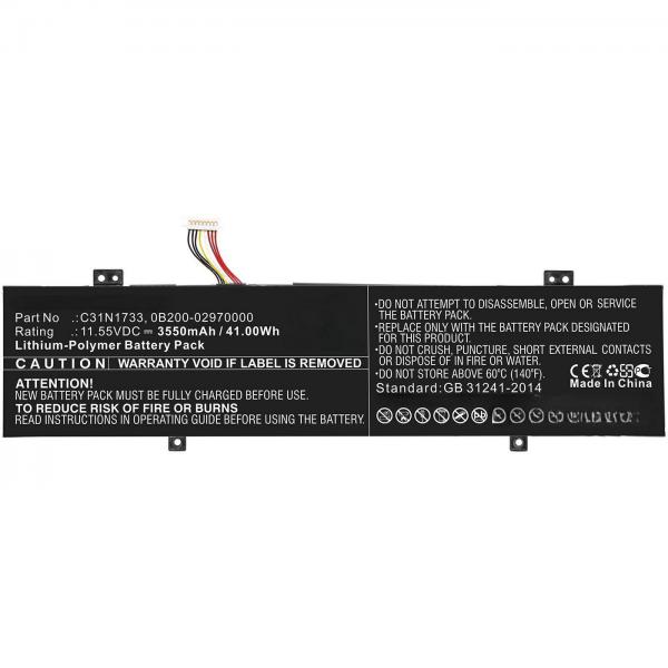 CoreParts MBXAS-BA0267 ricambio per laptop Batteria (Laptop Battery for Asus - 41.04Wh 11.4V 3600mAh 41.00Wh - Li-Polymer 11.55V 3550mAh for Asus TP412FA, TP412FA-DB72T, TP412FA-EC011T - Warranty: 12