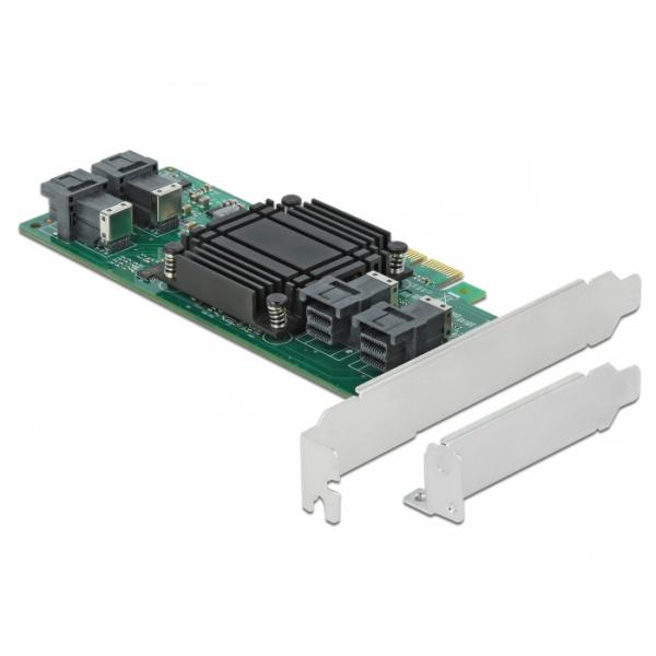 DeLOCK Scheda PCI Express x8 per 4 x interna NVMe SFF-8643 - Fattore di forma a basso profilo (Delock PCI Express x8 Card to 4 x inte)