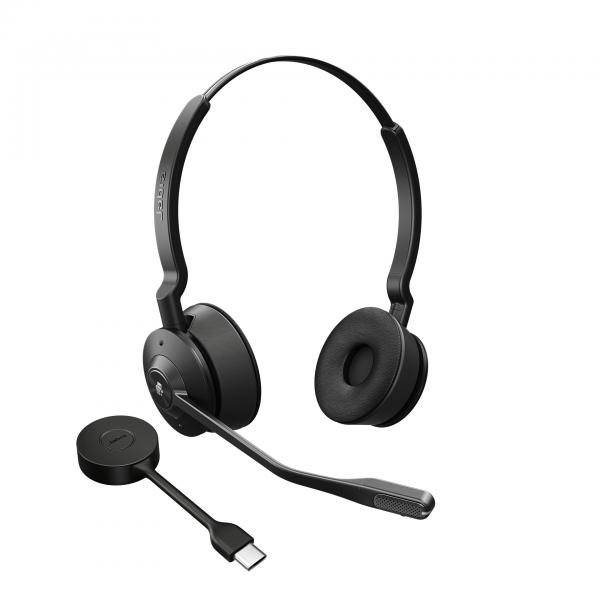 Jabra Engage 55 Auricolare Wireless A Padiglione Ufficio Nero, Titanio (Engage 55 - Usb-C Ms Stereo, - Emea/Apac - Warranty: 12M)