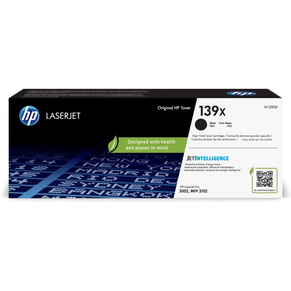 HP LaserJet Cartuccia toner nero originale 139X ad alta capacità (Toner HP 139X / W1390X Black)