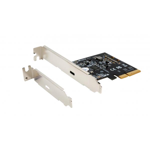 EXSYS EX-12011 scheda di interfaccia e adattatore Interno USB 3.2 Gen 2 [3.1 Gen 2] (IO Exsys PCIe3.0 x4 1xUSB Type-C 3.2 Gen2x2 [EX-12011] LP inkl. Low-Profile Slotblech)