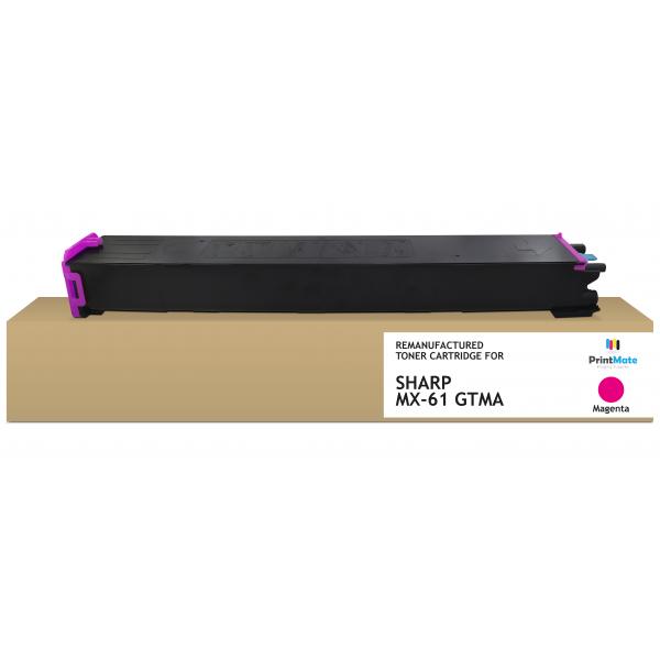 PrintMate K40100F6 cartuccia toner 1 pz Compatibile Magenta (REMANUFACTURED MAGENTA TONER MX-61GTMA 24000P YIELD)