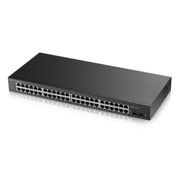 Zyxel GS1900-48-GB0102F switch di rete Gestito L2 Gigabit Ethernet [10/100/1000] Nero (Zyxel GS1900-48 48-port GbE L2 Smart Switch rackmount)