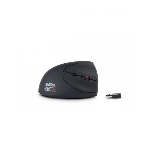 Urban Factory EMR20UF-N mouse Ufficio Mano destra RF Wireless Ottico 1600 DPI (ERGO NEXT 2.4GHZ ERGONOMIC - VERTICAL RIGHT-HANDED WIRELESS M)