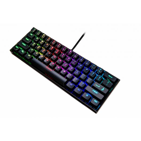 Verbatim KingPin M1 tastiera Gaming USB QWERTY Inglese UK Nero (SureFire KingPin M1 60% Mechanical RGB Gaming Keyboard) - Versione UK