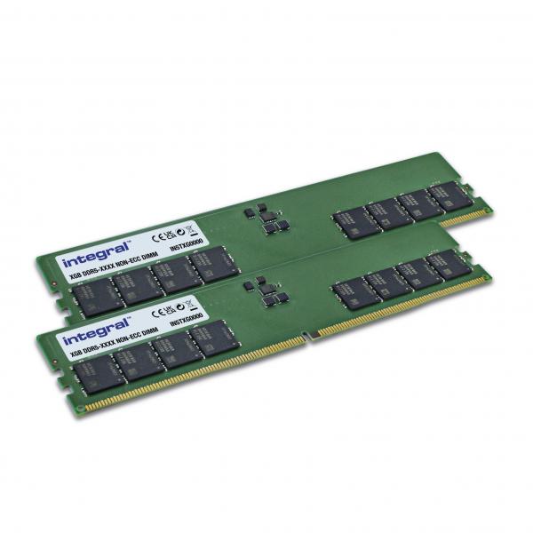 Integral IN5T8GNHWBXK2 memoria 16 GB 2 x 8 GB DDR5 288-pin DIMM (16GB [2x8GB] PC RAM MODULE KIT DDR5 4800MTs PC5-38400 UNBUFFERED NON-ECC DIMM 1.1V 1GX16 CL40 INTEGRAL)