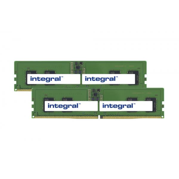 Integral KCP548US6K2-16-IN memoria 16 GB 2 x 8 GB DDR5 288-pin DIMM (16GB [2x8GB] PC RAM MODULE KIT DDR5 4800MTs PC5-38400 UNBUFFERED NON-ECC DIMM 1.1V 1GX16 CL40 INTEGRAL)