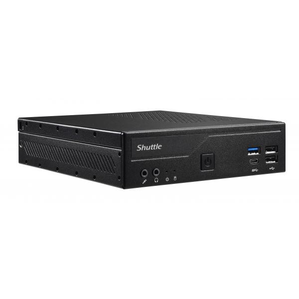 Shuttle DH610 barebone per PC/stazione di lavoro PC con dimensioni 1,3 l Nero LGA 1700 (Shuttle XPC slim DH610 Barebone System - Slim PC - Socket LGA-1700 - 1 x Processor Support)