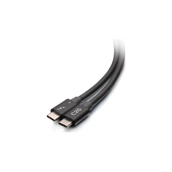 C2G Cavo Thunderbolt™ 4 di tipo USB-C®, 0,8 m [40 Gbps] (C2G 2.5ft Thunderbolt 4 USB C Cable - USB C to USB C - 40Gbps - M/M - Thunderbolt cable - USB-C [M] to USB-C [M] - USB 3.2 / DisplayPort 2.1 /