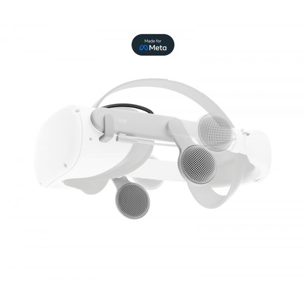 Logitech 982-000154 cuffia e auricolare Cuffie Cablato A Padiglione Realtà virtuale [VR] USB tipo-C Bianco (CHORUS WHT-EMEA-914-VR HEADSET AUDIO)