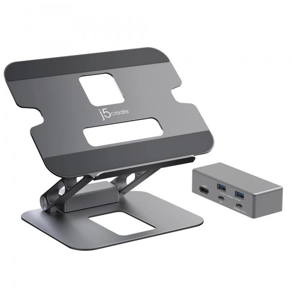 j5create JTS327-N Supporto per docking station 4K multiangolo (MULTI-ANGLE 4K DOCKING STAND - )
