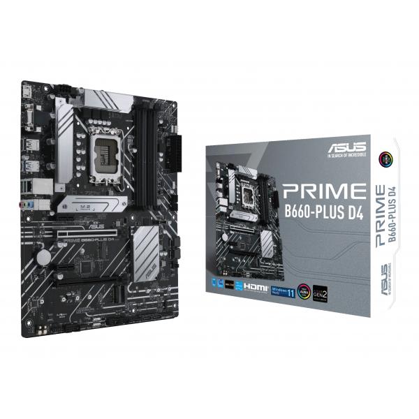 ASUS PRIME B660-PLUS D4 Intel B660 LGA 1700 ATX (ASUS PRIME B660-PLUS D4 MOTHERBOARD,ATX LGA1700)