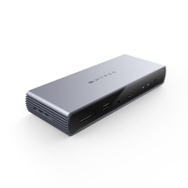 Targus HDTB4D-EU replicatore di porte e docking station per laptop Thunderbolt 4 Grigio (HYPERDRIVE THUNDERBOLT 4 - DOCKING STATION)