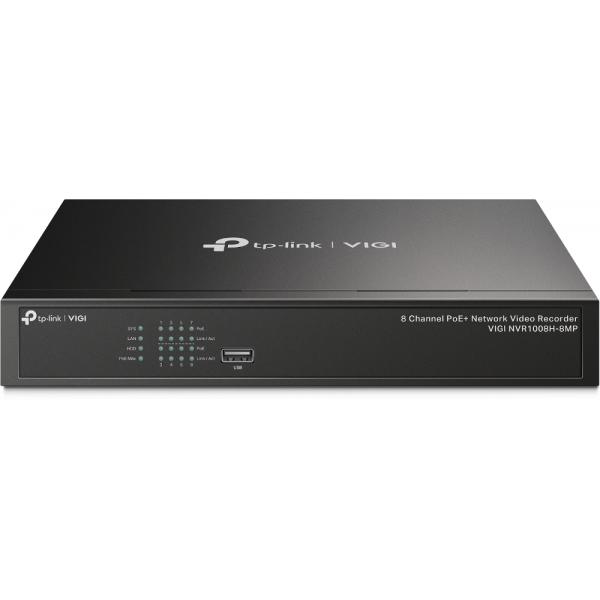 TP-Link VIGI NVR1008H-8MP Videoregistratore di rete [NVR] Nero (TP-LINK 8 CHANNEL POE NETWORK VIDEO REC)