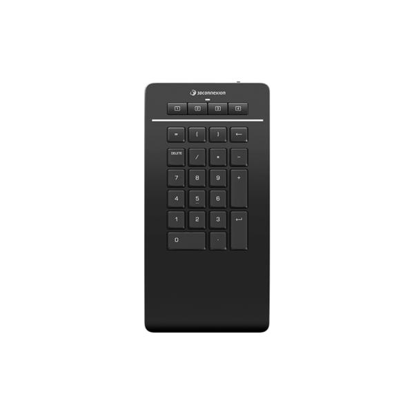 3Dconnexion Numpad Pro tastierino numerico Bluetooth/USB/RF Wireless Nero (3DCONNEXION NUMPAD PRO - PROGRAMMABLE WIRELESS NUMPAD)