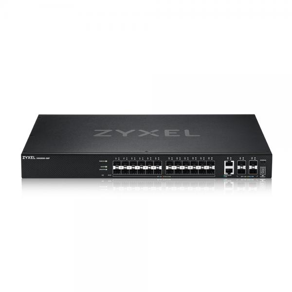 Zyxel XGS2220-30F Gestito L3 Nero (Zyxel XGS2220 Series XGS2220-30F - Switch - accesso L3, NebulaFLEX Cloud - gestito - 24 x 100/1000 Base-X + 6 x 10 Gigabit [uplink] - desktop, montabile su rack)