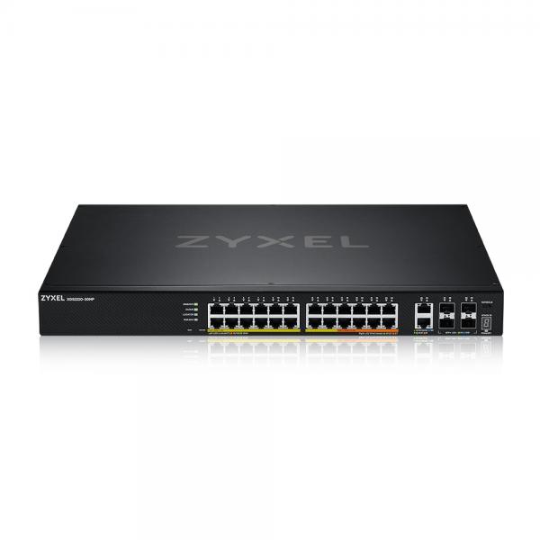 Zyxel XGS2220-30HP Gestito L3 Gigabit Ethernet [10/100/1000] Supporto Power over Ethernet [PoE] Nero (Zyxel XGS2220 Series XGS2220-30HP - Switch - accesso GbE L3 a 24 porte, NebulaFLEX Cloud, con 6 u
