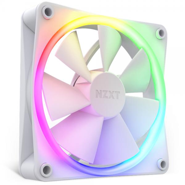NZXT F120 RGB Triple Pack Case per computer Ventilatore 12 cm Bianco 3 pz (NZXT F120 RGB 120mm White 3-pack & RGB)