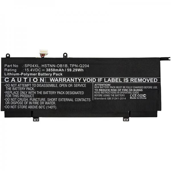 CoreParts MBXHP-BA0262 ricambio per laptop Batteria (Laptop Battery for HP 59.29Wh - 15.4V 3850mAh 59.29Wh Li-Pol - 15.4V 3850mAh Black for HP Notebook, Laptop pectre X360 13-AP0044TU, Spectre - Warr