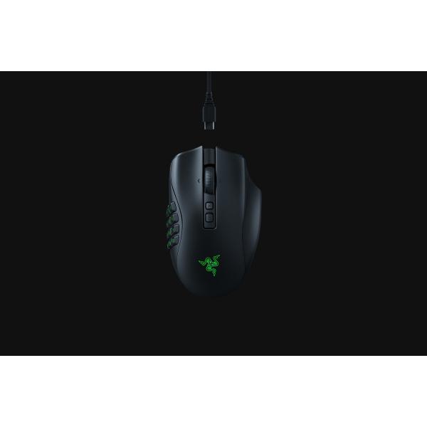 Razer Naga V2 Pro mouse Gaming Mano destra RF Wireless + Bluetooth + USB Type-C Ottico 30000 DPI (Razer Naga V2 Pro - mus - MMO, HyperSc)