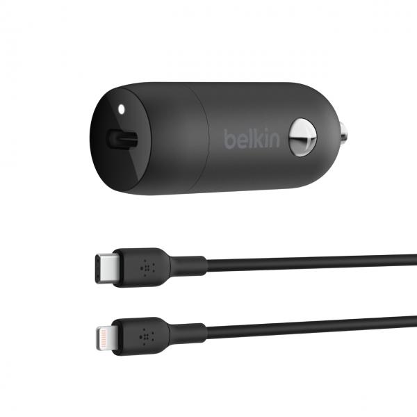 Belkin CARICABATTERIE DA AUTO 30W CON PORTA USB PPS (CCA004BT1MBK-B5 BELKIN 30W - USB-C PD CAR CHARGER WITH PPS TE)