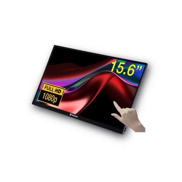 Verbatim 49592 Monitor PC 39,6 cm [15.6] 1920 x 1080 Pixel Full HD LCD Touch screen Nero (Verbatim PMT-15 Portable Touchscreen Monitor)