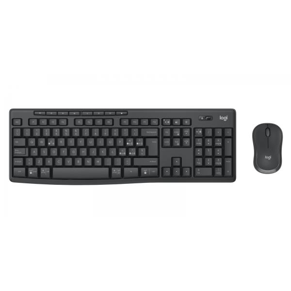 Logitech MK370 Combo for Business, Tastiera e Mouse Wireless Full-Size, ricevitore USB Logi Bolt Sicuro, Bluetooth, Certificazione Globale Windows/Mac/Chrome, Linux - Grafite (Logitech MK370 Combo fo