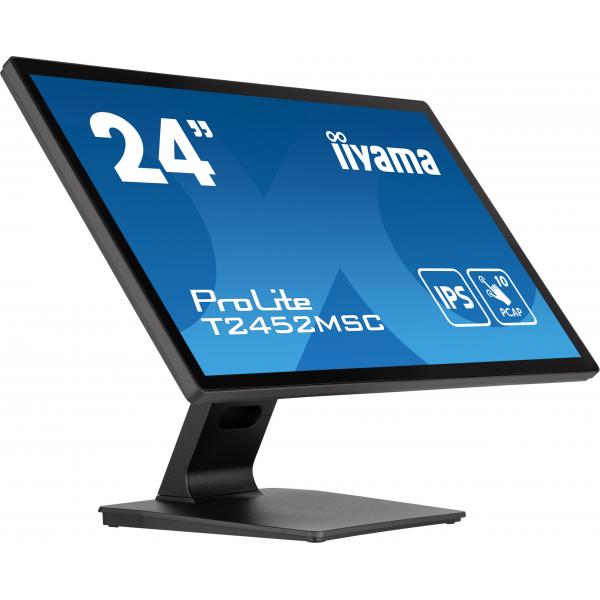 iiyama ProLite T2452MSC-B1 Monitor PC 60,5 cm [23.8] 1920 x 1080 Pixel Full HD LCD Touch screen Multi utente Nero (iiyama ProLite T2452MSC-B1 - LED monitor - 24 [23.8 viewable] - touchscreen - 1920 x