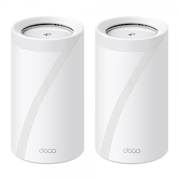 TP-Link Deco BE85 [2-Pack] Tri-band [2,4 GHz/5 GHz/6 GHz] Wi-Fi 7 [802.11be] Bianco 4 Interno (TP-Link Deco BE85 V1 - Wi-Fi system - [2 routers] - mesh 1GbE, Wi-Fi 7 - Wi-Fi 7 - Multi-Band)