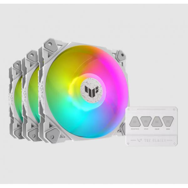 ASUS TUF GAMING TF120 ARGB WHITE EDITION 3IN1 Case per computer Raffreddatore d'aria 12 cm Bianco 3 pz (ASUS TUF GAMING TF120 FANS 3PK)