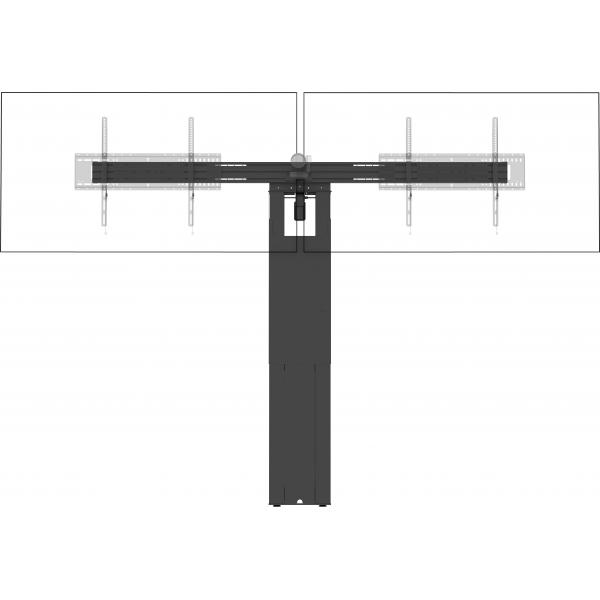 Vision VFM-F50/D Supporto TV a parete 2,18 m [86] Nero (K/VISION F50 Dual Display Floorstand)