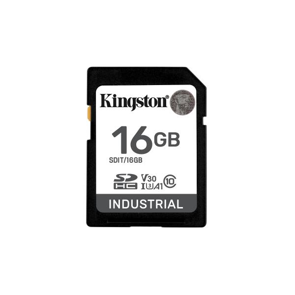 Kingston Technology 16G SDHC Industrial pSLC (16GB SDHC INDUSTRIAL C10 - -40C TO 85C UHS-I U3 V30 A1 PSLC)