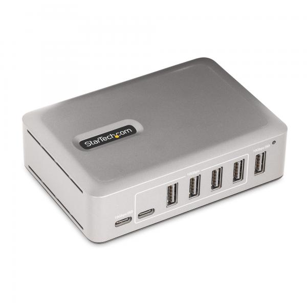 StarTech.com 10G5A2CS-USB-C-HUB hub di interfaccia USB 3.2 Gen 2 [3.1 Gen 2] Type-C 10000 Mbit/s Argento (7PORT USBC HUB SELFPOWERED - DESKTOP/LAPTOP EXPANSION HUB)