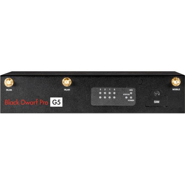 Securepoint Black Dwarf Pro G5 firewall [hardware] Desktop 2,83 Gbit/s (TERRA FIREWALL BLACK DWARF PRO G5 as a Service inkl. Securepoint Infinity-Lizenz UTM j?hrlich / Preis pro Jahr)