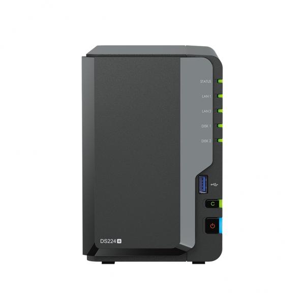 Synology DiskStation DS224+ server NAS e di archiviazione Desktop Intel® Celeron® J4125 2 GB DDR4 0 TB Nero (SYNOLOGY DISK STATION NAS SERVER,RAID RAID 0, 1, JBOD)