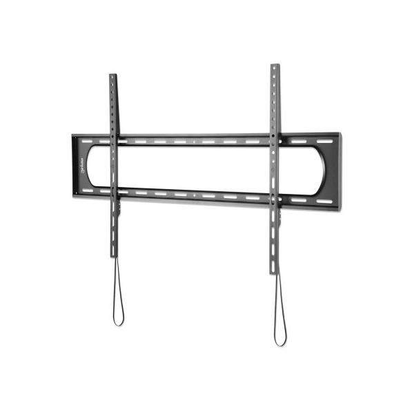 Manhattan 461917 Supporto TV a parete 3,05 m [120] Nero (TV & Monitor Mount, Wall [Low Profile], Fixed, 1 screen, Screen Sizes: 60-120, Black, VESA 50x50 to 900x600mm, Max 120kg, Ultra Slim, LFD, Lif