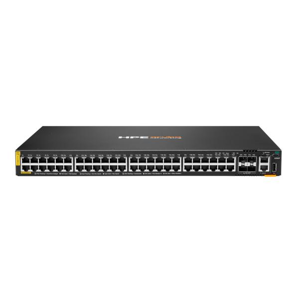 HPE Aruba Networking Aruba 6200F 48G Class4 PoE 4SFP+ 370W Gestito L3 Gigabit Ethernet [10/100/1000] Supporto Power over Ethernet [PoE] 1U (HPE Aruba Networking CX 6200F 48G Clas)