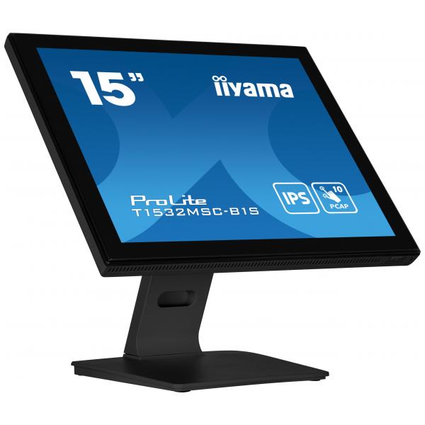 iiyama ProLite T1532MSC-B1S Monitor PC 38,1 cm [15] 1024 x 768 Pixel XGA LCD Touch screen Nero (iiyama ProLite T1532MSC-B1S - LCD monitor - 15 - touchscreen - 1024 x 768 - TN - 350 cd/m? - 800:1 - 8