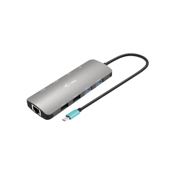 i-tec USB-C Metal Nano 2x Display Docking Station + Power Delivery 100 W (Nano 2x Display Docking 100W C31NANOHDM2DOCPD)