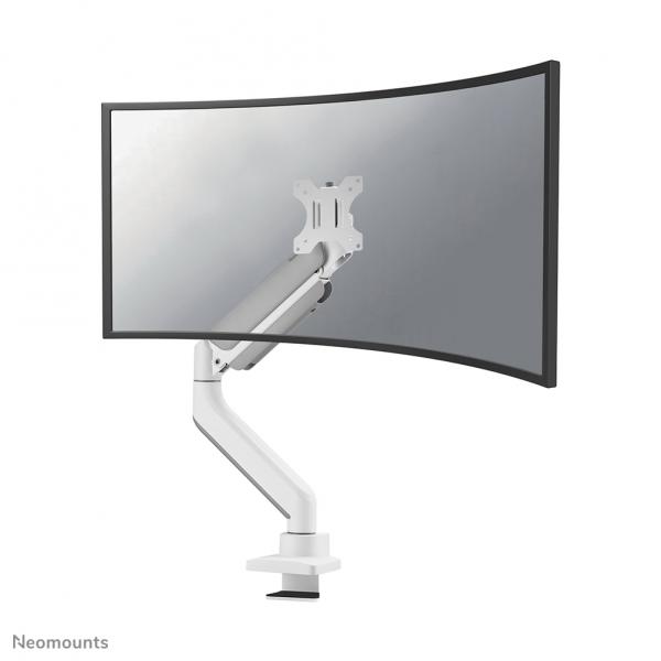 Neomounts DS70PLUS-450WH1 Braccio per monitor 17-49 - molla a gas - Topfix - 180°-stop (Neomounts NEXT Core DS70PLUS-450WH1 Single monitor arm - 17-49 - 1-18 kg [curved 14 kg] - gas spring - 180 [5Ye