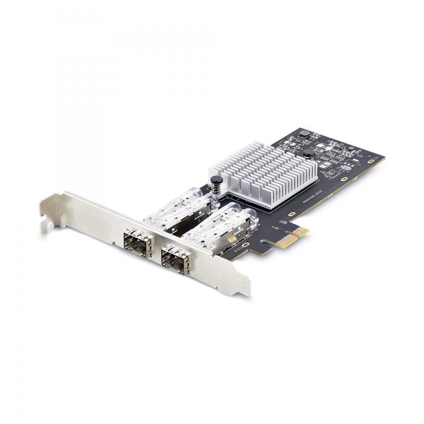 StarTech.com Scheda di Rete SFP GbE a 2 Porte, PCIe 2.1 x1, Intel I210-IS, Controller 1GbE, 1000BASE rame/fibra ottica, NIC Gigabit Ethernet a due porte, backplane desktop/server - Windows e Linux (S