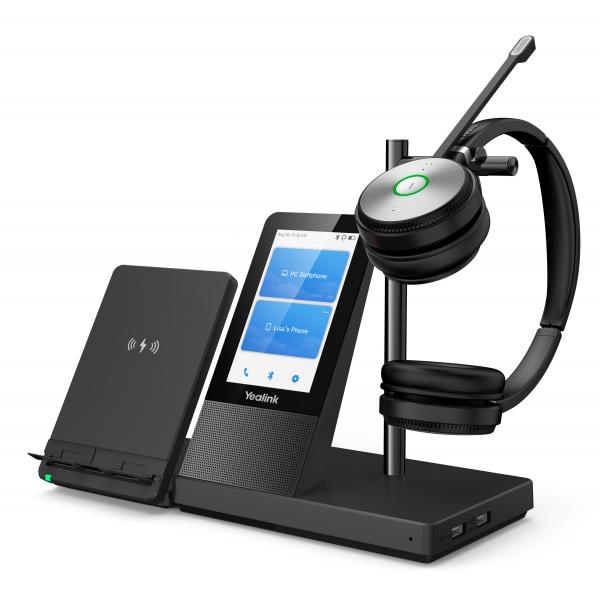 Yealink WH66 Dual UC Auricolare Wireless A Padiglione Ufficio USB tipo A Bluetooth Base di ricarica Nero (UC Dect Headset WH66 Dual - Warranty: 24M)
