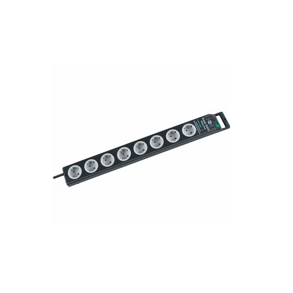Surge protector 9 AC - outlet[s] Black, Gray 2.5 m 8 - Sockets, 16A, 2.5m, Illuminated ON/OFF - Warranty: 12M